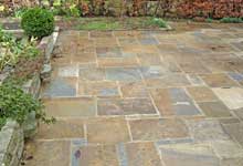 Riven Yorkstone paving